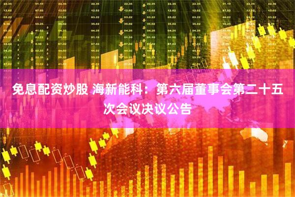 免息配资炒股 海新能科：第六届董事会第二十五次会议决议公告